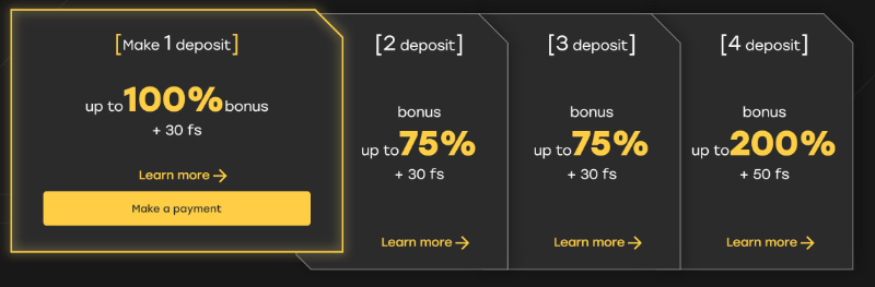 At Fairspin.io a welcome bonus of up to 100,000 USD awaits new customers.