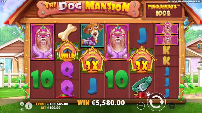 ©Pragmatic Play | The Dog Mansion Megaways has a lot of features to boost your payouts.