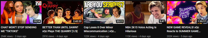 ©youtube.com/c/xQcOW | xQc is still called xQcOW on his main YouTube channel where each of his videos are viewed hundreds of thousands, if not millions of times each.
