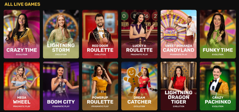 These are just some of the exciting live games available in our preferred online casinos.