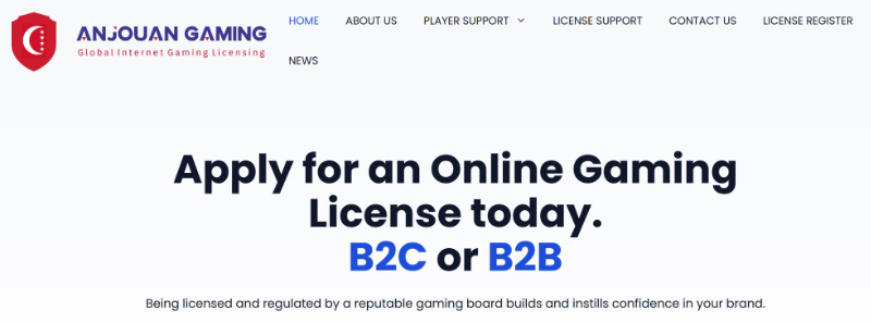 Anjouan Gaming is the sole authorized license administrator.