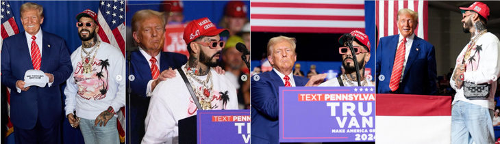 ©instagram.com/anuel | Yes. That's Anuel AA and Donald Trump you're seeing on his Instagram account.