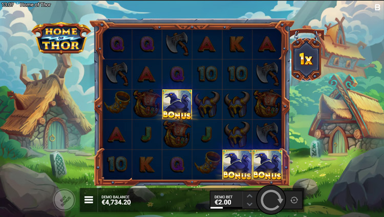 Backseat Gaming Home of Thor - Bonus Symbols Entering Free Spins Round