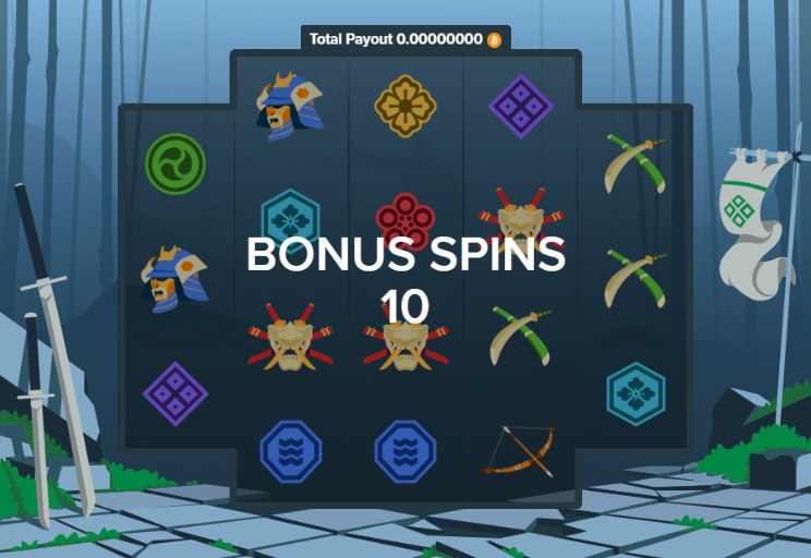 For 3 scatter symbols landing anywhere on the reels you'll get 10 bonus spins.