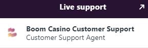 Boom Casino Canada Live Chat