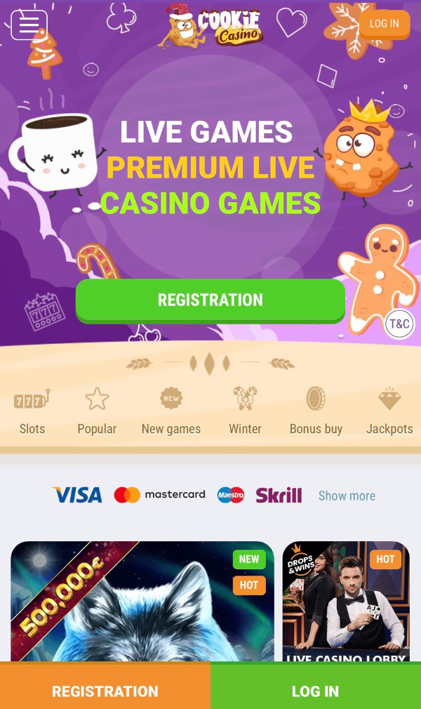 cookie casino mobile