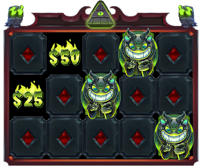 5-of-a-kind combo with prize and wild symbols.