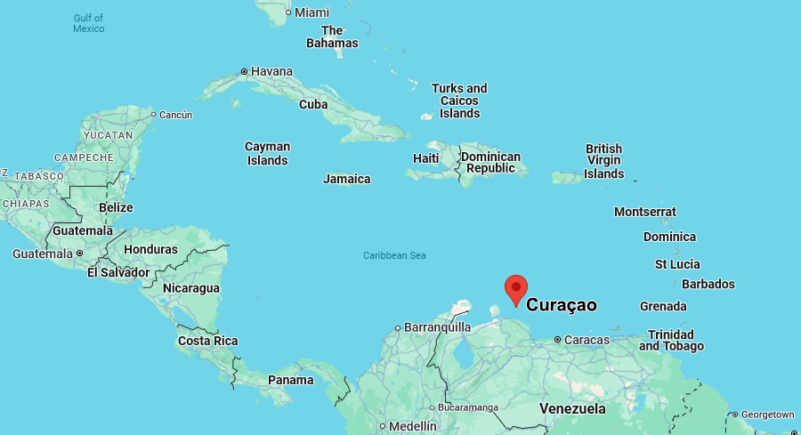 Curacao is an autonomous country that is a constituent of the Kingdom of the Netherlands. Located in the Caribbean Sea near Venezuela, it has a population of less than 150,000.