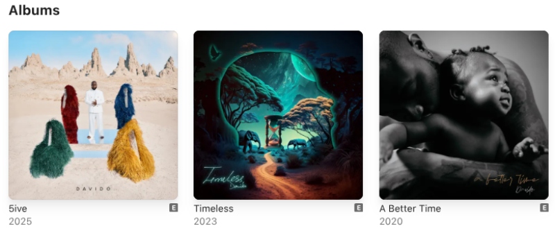 ©Apple Music & Davido | Latest releases, top songs, albums, music videos, and more can be found on Davido's Apple Music channel.