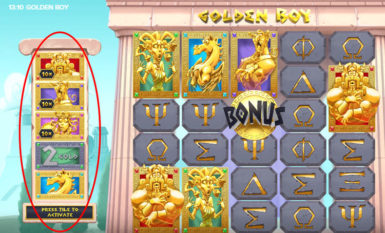 Golden Boy Slot Enhanced Symbols