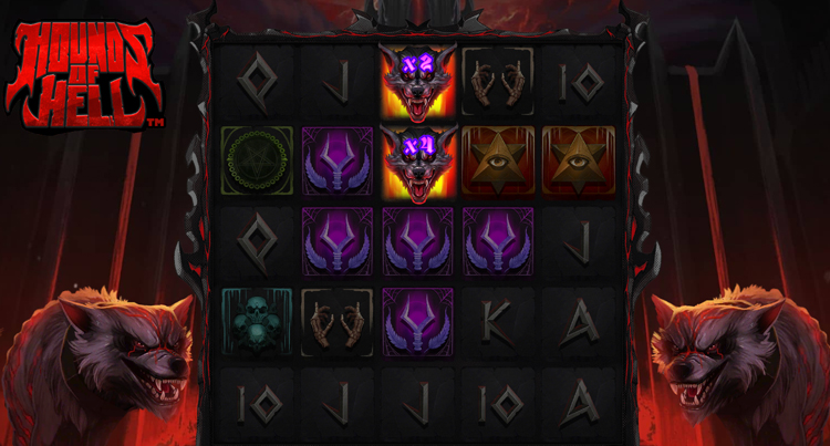 The hellhound symbol adds a multiplier to the grid.