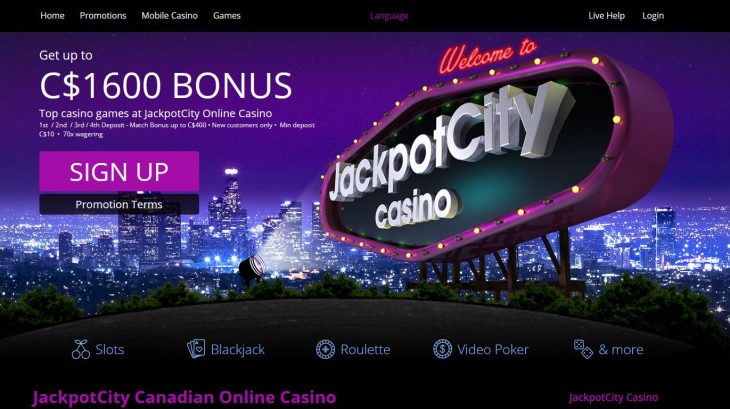 Jackpot City Canada Website