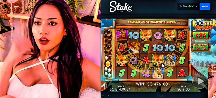 Facebook is another platform where kyootbot is showing off the value of her Stake casino partnership.