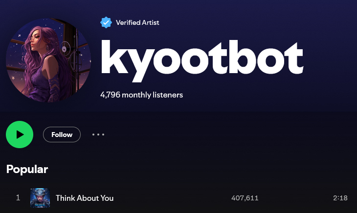 Kiana releases singles to Spotify on a fairly regular basis - so stay tuned!
