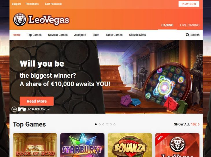 LeoVegas Website