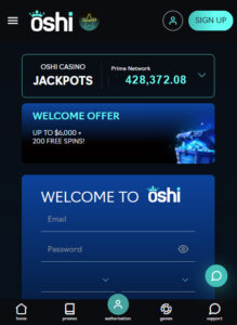 Oshi Casino Mobile
