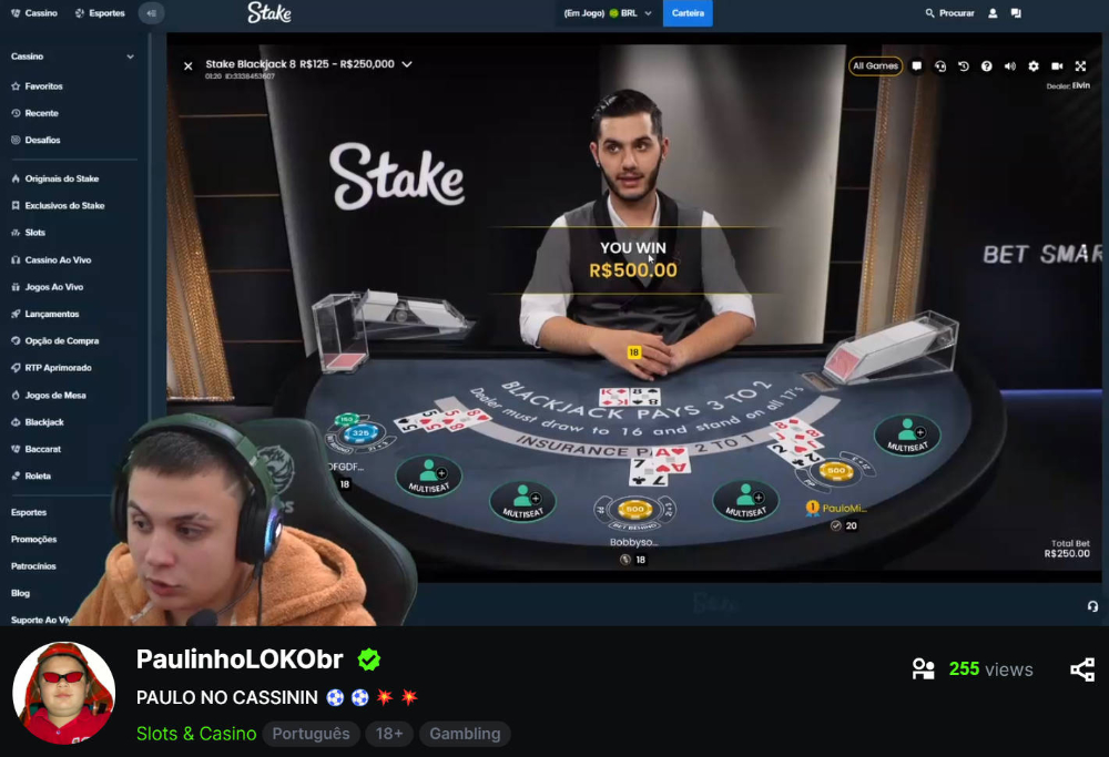 Paulinho o Loko » Brazilian Streamer joins Stake Casino