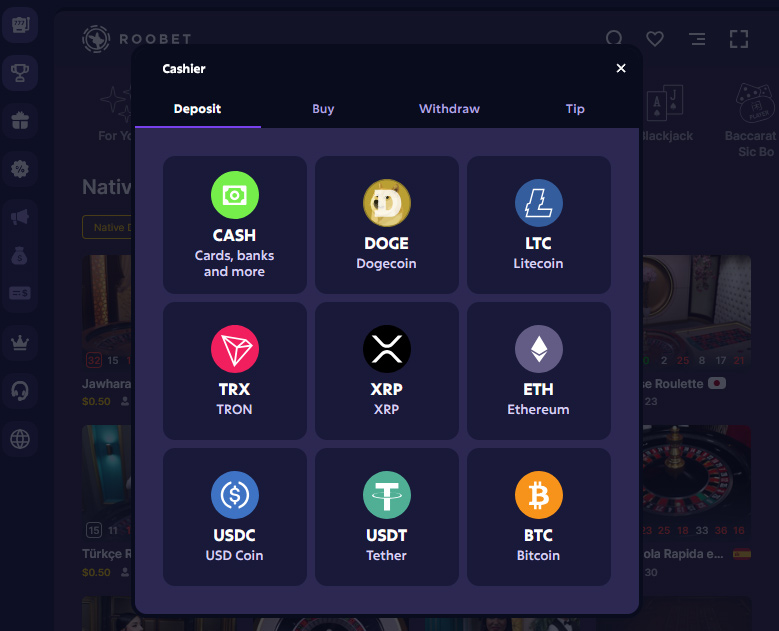 Roobet Deposit