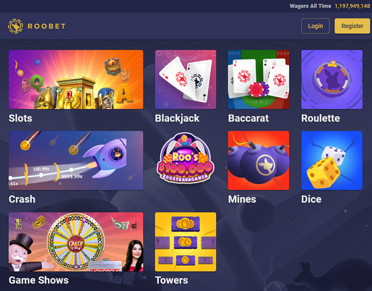 roobet-crypto-casino-homepage