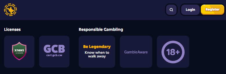 Roobet licensing and responsible gambling info