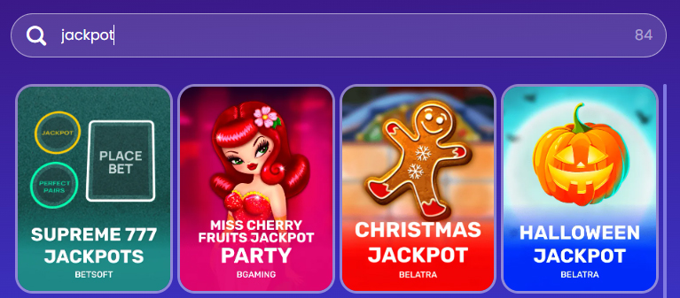 Just search the term jackpot, and you'll see a huge range of truly entertaining games.