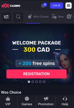 Woo Casino Canada mobile app
